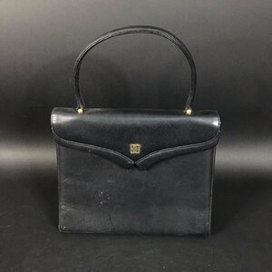 ER0315-7-3 GIVENCHY ハンドバッグ ブラック レザー ジバンシー フォーマル 内側劣化有 キズスレ有 22×25×8㎝ 80サイズ