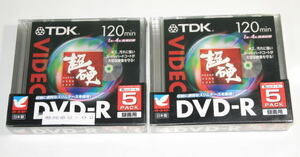 TDK　 DVD-R120HCX5FIY　 DVD-R 4倍速　超硬　スリムケース イトーヨーカドー専売品1個5枚入り　2個セット ( 計10枚 )日本製 未使用　002
