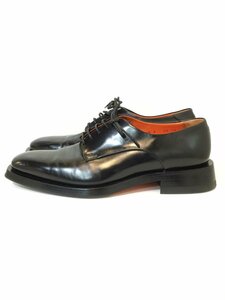 Santoni◆外羽根/ドレスシューズ/UK9/BLK/レザー/17715//