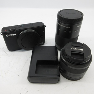 1円〜 Canon キヤノン Canon EOS M10 ミラーレス一眼 15-45mm/55-200m レンズ カメラ 通電・シャッター確認済み 101-2756281【O商品】