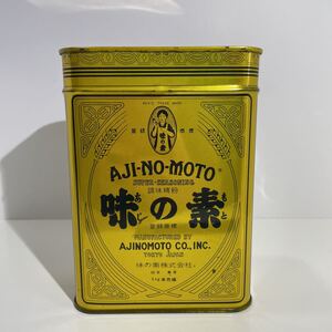 昭和レトロ 未開封 味の素 ブリキ 缶 1kg ゴールド ビンテージ ヴィンテージ