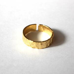 【新品】D-4(G)ゴールドカラー シルバー925 リング サイズ調整可能 ペア 指輪 重ね付け GOLD フリーサイズ メンズ レディース SILVER 12/15