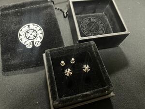 Chrome Hearts CHピアス 925 シルバー アクセサリー クロムハーツ クロス　ペア 十字架　アクセサリー 