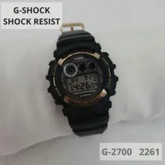 美品 ■ G-SHOCK ジーショック G-2700 三つ目 ブラック ゴールド