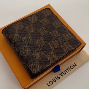 H1742【美品】 LOUIS VUITTON ルイヴィトン ダミエ　 ポルトフォイユ マルコ 二つ折り 財布 ウォレット レディース メンズ