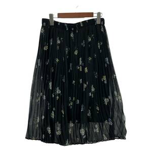 ゆうパケットOK ZARA ザラ 花柄 プリーツ スカート sizeS/ブラック