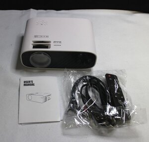 14 00739 ☆ BARSDAR プロジェクター 小型 wifiプロジェクター ホワイト HDMI/AVケーブル付属 HDMI/USB/VGA/TF/AV対応【USED品】