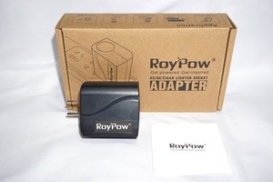 ★新品 RoyPow 【 電源変換アダプター 24W 12V2A 出力24W AC-DCアダプター 】 12V 車用シガーライターソケット 