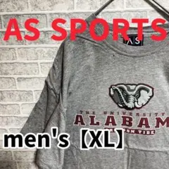 F1939【AS SPORTS】ALABAMAゾウプリントTシャツ【XL】グレー