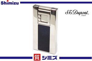 1円【S.T.Dupont】着火未確認 デュポン Dライト スライド ブラック×シルバー 喫煙具 小物 アクセサリー ◆質屋