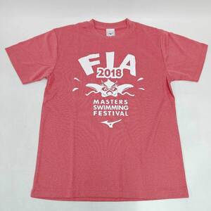 【中古・未使用品】ミズノ 競泳 FIA マスターズ 2018 スイミング フェスティバル ドライシャツ 吸収速乾 Tシャツ M MIZUNO 水泳