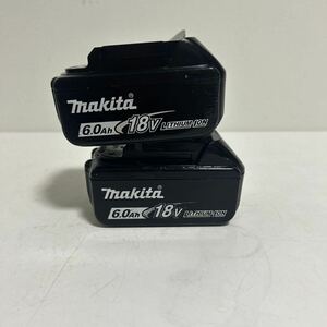 マキタ　Makita 純正　2個　Li-ion バッテリー　BL1860B 6.0Ah 18V 雪マーク マキタバッテリー　マキタインパクトドライバー　動作品　美品