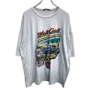 SHEIN 半袖 プリント Tシャツ Lサイズくらい シーイン ライトブルー 古着卸 アメリカ仕入 t2408-3399