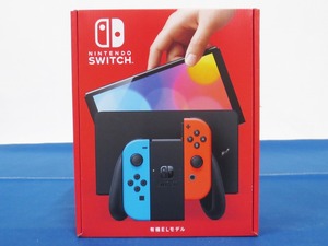 1円～★未使用☆Nintendo Switch本体≪7≫ 有機ELモデル ネオンブルー・ネオンレッド ニンテンドースイッチ ※付属品完備※ (8710)