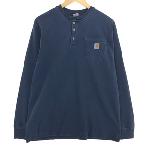 古着 カーハート Carhartt ヘンリーネック ロングTシャツ ロンT メンズM /eaa432713