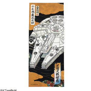 日本手ぬぐい STAR WARS スターウォーズ 浮世絵風 ミレニアム・ファルコン てぬぐい おしゃれ 34x90cm 日本製