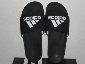 4★★★★即決！新品 adidas/アディダス アディレッタ CF LOGO/ ADILETTE CF LOGO 黒/白 25.5cm 定形外郵便可