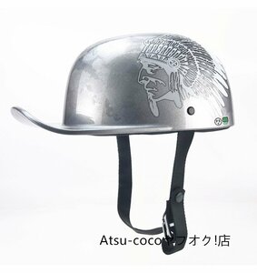ハーフヘルメット 半キャップヘルメット レトロ 野球帽 オープンフェイスヘルメット ヴィンテージスタイル 軽量 男女兼用