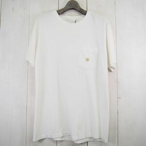 90s BANANA REPUBLIC バナナリパブリック Travel&Safari サファリ アニマル カンガループリント ポケットTシャツ ポケT/ホワイト