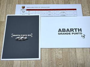 【希少品】未使用フィアットアバルトABARTHプントPUNTO EVO本カタログ2010年10月＆ABARTH GRANDE プントPUNTOポスターカタログ＆価格表★