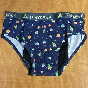 新品 「TONY＆AVA」 トレーニングパンツ　US/Lサイズ　総柄/ジュニア/吸収帯付き/男児/ボーイズ/少年用失禁下着/ブリーフ/インポート