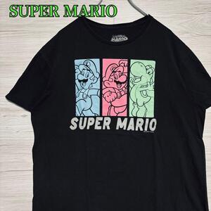 【入手困難】SUPER MARIO マリオ Tシャツ XLサイズ　ゆったり　キャラクター　一点物　レア　半袖　アニメ　ゲーム　映画　海外　輸入