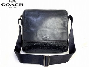 極美品★送料無料★ブティックモデル コーチ メンズ COACH メトロポリタン レザー マップ バッグ シグネチャー ショルダーバッグ 