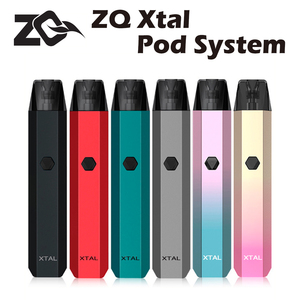 ZQ Xtal Pod System Kit 520mAh 1.8ml (ガンメタル) スターターキット エクスタル クリスタル ポッド型 電子たばこ 電子タバコ Vape