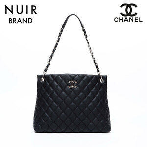 シャネル CHANEL ショルダーバッグ 19番台 シルバー金具 キャビアスキン ブラック