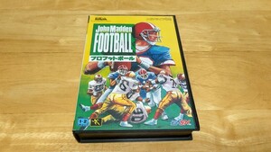 ★MD「プロフットボール(John Madden FOOTBALL)」箱・取説・ハガキ付き/ELECTRONIC ARTS/メガドライブ/MEGA DRIVE/SPT/レトロゲーム★