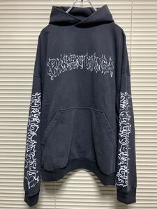 新品《 BALENCIAGA バレンシアガ 》 DIY Metal Outline Hoodie 2 オーバーサイズ ロゴ ブラック ペイント フーディ スウェット パーカー