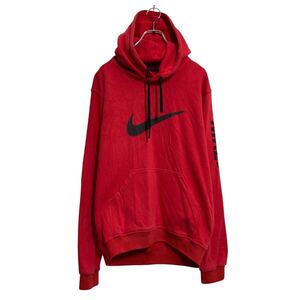 NIKE ロゴスウェット パーカー ナイキ M~ レッド プルオーバー 裏起毛 古着卸 アメリカ仕入 a612-7831