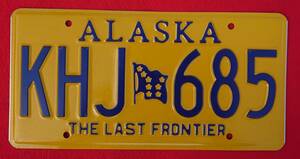 アメリカ合衆国のナンバープレート1　アラスカ州