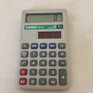 昭和レトロ　CASIO カシオ ソーラー電卓 HS-8LU ★サイズ　約11cm×6.5cm 現状渡し★