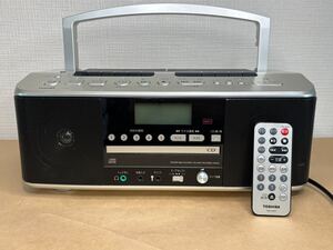 1円スタート TOSHIBA 東芝 CDラジオカセットレコーダー CDラジカセ TY-CDW99 リモコン付き 通電確認済み 動作未確認 ラジカセカセット2つ