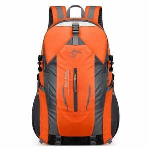 防水 防滑 通気性 軽量 トレッキング リュックサック デイパック 登山 バック バックパック 40Lハイキング オレンジJX027