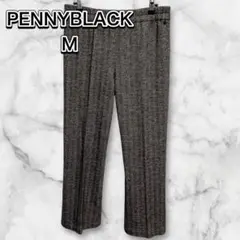 PENNY BLACKくすみカラーニットパンツMハイウエストy2kウール混微光沢