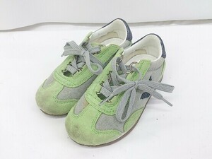 ◇ Armani Junior キッズ 子供靴 スニーカー シューズ サイズUS9 UK8.5 EUR26 グリーン グレー系 メンズ E