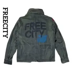 FREECITY フリーシティ バックプリント ミリタリージャケット タイダイ