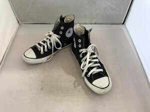 【CONVERSE】コンバースオールスター　サイドファスナー　メンズスニーカー　ブラック　キャンバス　25.5cm　SY02-FLU