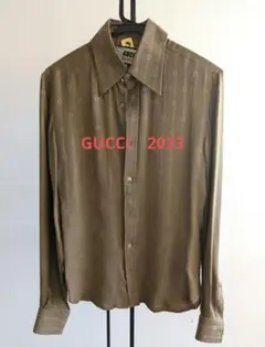 【限定】GUCCI　Harry Styles HAHAHA シルクシャツゴールド