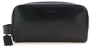 新品 COACH コーチ セカンドバッグ クラッチバッグ トラベルポーチ 2836 QB/BK レザー ラージ 705 黒 BLK