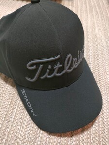 新品 未使用 Titleist タイトリスト レイン対応 キャップ ブラック 黒 抗菌 吸水速乾 帽子 メンズ ゴルフウェア STAY DRY ステイドライ