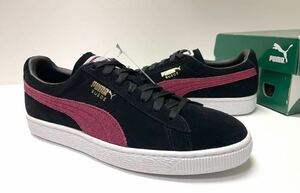 デッド!! 新品 名作 PUMA SUEDE プーマ スエード クラシック 黒 × 赤 us 8 JP 26 廃盤 レアカラー