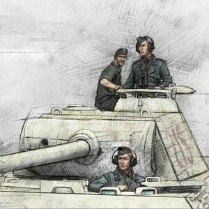 ■ 1/35 兵士 3名 戦車 クルー 大戦 レジン モデル セット ■ ジオラマ フィギュア 未塗装 未組み立て 模型 タンク無 E934