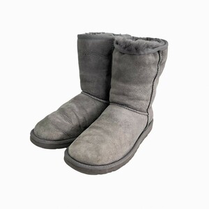 アグ UGG CLASSIC SHORT クラシックショート ムートンブーツ W6 23cm グレー 灰 UW09300 レディース