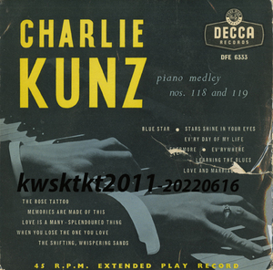 DFE-6333★Charlie Kunz　Charlie Kunz Piano Medley, No.118/No.119