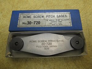 *送料無料 フジツール FUJITOOL ACME SCREW PITCH GAGES アクメ スクリューピッチゲージ（30°台形ねじ用）30-720 測定工具・計測機器