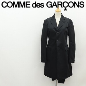 ◆COMME des GARCONS コムデギャルソン AD2015 バックデザイン レースアップ コート 黒 ブラック S