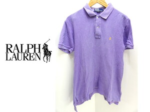 ポロラルフローレン ☆ POLO RALPH LAUREN 鹿の子 半袖 ポロシャツ ライトパープル M 爽やかなカラーリング◎ アメカジ 90s古着MIX●E